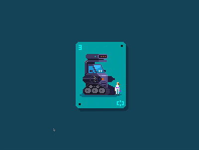 3d card flip - Rive animation graphic design pixel art