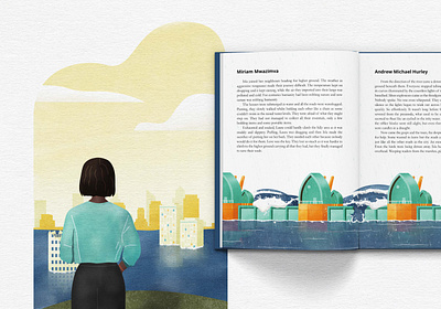 Tamesis Street - Flood Scene book charity colour disaster editorial flood illustration river texture vector vibrant water