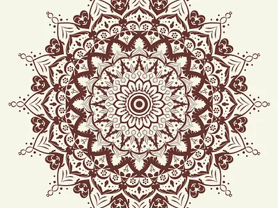 Flat Mandala Design abstract beautiful clothing design flat floral flower illustrator logo mandala pattern print vector