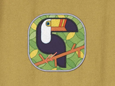 Toucan Patch badge bird fabric forest patch patches rain toucan tropical