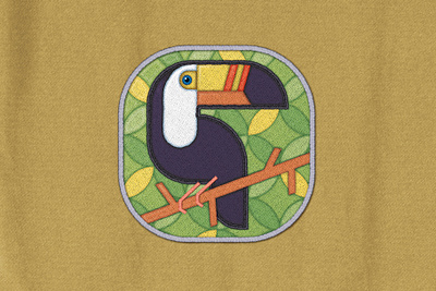 Toucan Patch badge bird fabric forest patch patches rain toucan tropical