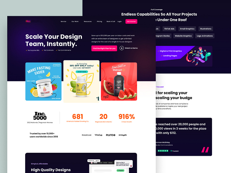 Creative Design Agency Landing page by Sufi Ahmed Hamim on Dribbble
