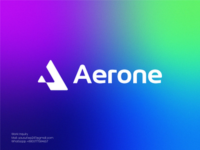 Aerone Logo Design | Modern Technology Logo Concept a logo abstract brand identity branding creative designer flat futuristic gradient logo icon illustration letter logo logo logo design logotype minimalist logo modern logo symbol tech logo technology