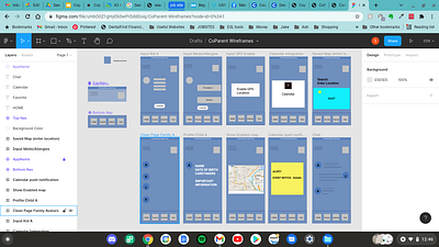 CoParent App ROUGH idea apps family parenting ux design ux testing wireframes