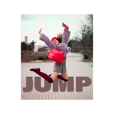 Happy Jump design photoshop project socialmediapost vectormasking