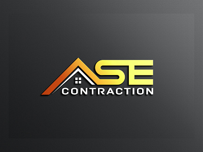 ASE Contraction Real Estate Logo Design luxury real estate logo