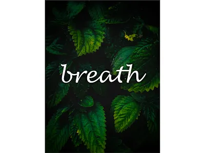 Breath in the Nature design photoshop project socialmediapost vectormasking