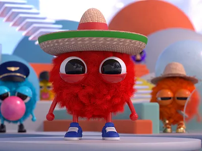 CryptoFluffs Pool Scene 1 3d branding cinema 4d cinema4d design illustration