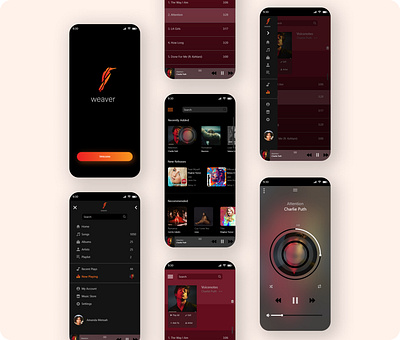 Weaver Music App music music app music app ui music player music player app music player ui player