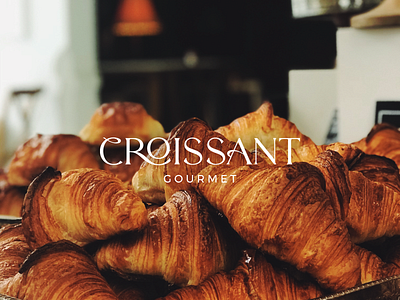 Bakery Logo bakery croissant elegant logo wordmark