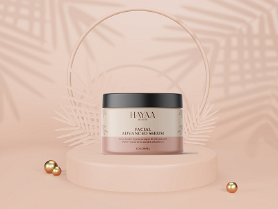 Hayaa Beauty beauty container cosmetics cream design healing label design makeup natural organic packaging serum skincare wellness