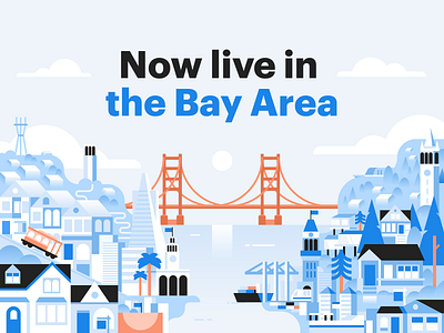 Bay area launch bay berkeley brand bridge golden gate homes houses illustration landscape real estate san francisco