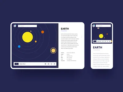 Explore Solar System clean design educationapp edutech illustration logo minimal school ui ui design ux ux design visual design