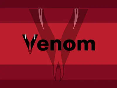 Venom animal branding concept art custom logo logo logo design negative space red snake snake farm venom