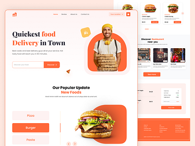 Online Food delivery food food delivery graphic design ui website design