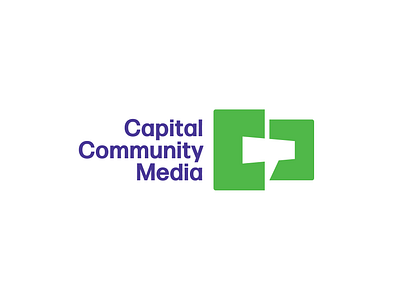 Capital Community Media Logo branding design icon identity design identity system illustration illustrator logo logo design logo icon media logo radio logo speech bubble icon speech bubble logo tv logo vector wordmark