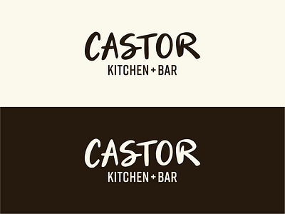 Castor Logo bar bar logo branding calligraphy cursive design hand drawn hand lettering identity design identity system illustration logo logo design procreate rebrand restaurant restaurant logo script vector wordmark