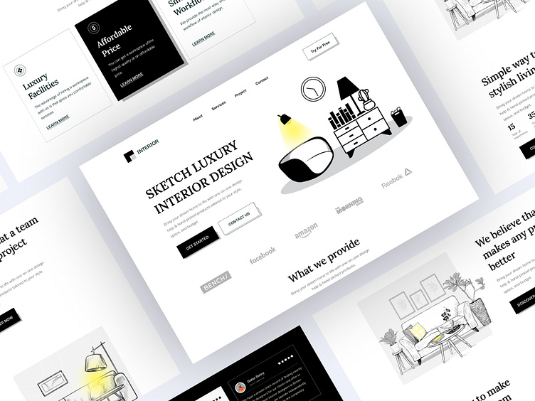 Interior Design Landing Page by Sharon Ahmed ⭐️ for Oyolloo on Dribbble