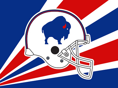 modern bills buffalo classic design football helmet nfl retro tinybuffalo vector