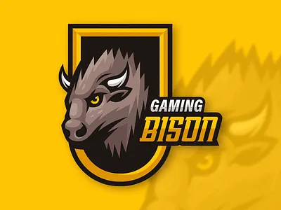 Bison Gaming E-Sports Logo Design bison bisons bull design detailed drawing esports logo illustration logo mascot vector