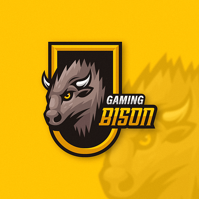 Bison Gaming E-Sports Logo Design bison bisons bull design detailed drawing esports logo illustration logo mascot vector