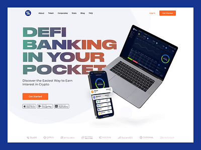 Yield App bitcoin concept crypto defi design motion graphics ui ux web