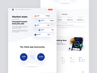 Yield App Stats app concept design ios ui ux web