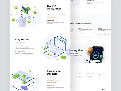Yield App Home Page app concept design ios ui ux web