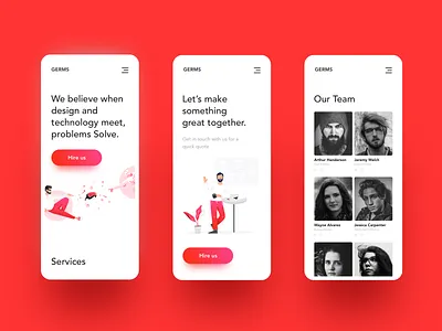 Germs website Responsive clean design illustration logo minimal responsive ui ui design ux ux design visual design website