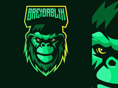 Gorilla Monkey E-Sports Mascot Logo Design design detailed drawing esports esports logo gaming gorilla illustration logo mascot monkey vector