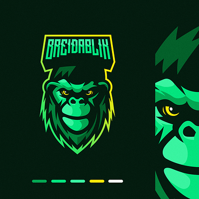 Gorilla Monkey E-Sports Mascot Logo Design design detailed drawing esports esports logo gaming gorilla illustration logo mascot monkey vector