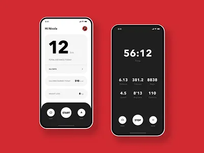Treadmill App Concept app application data design flat minimal modern ui ux