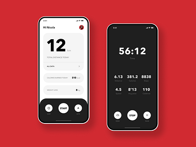 Treadmill App Concept app application data design flat minimal modern ui ux