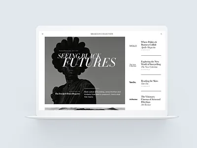 Online exhibit art design gallery interactive interface museum ui