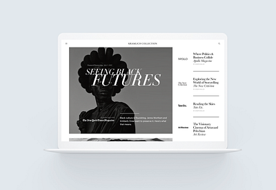 Online exhibit art design gallery interactive interface museum ui