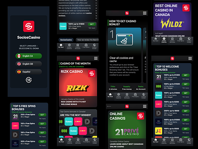 SociosCasino - Casino Bonuses and Reviews - affiliate casino casino affiliate casino bonus online casino slots webapp