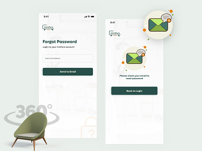 Furniture app (Forgot password) 3d ai appui e commerce email forgotpassword furniture ios login mobile mobileui signup ui uidesign ux web3