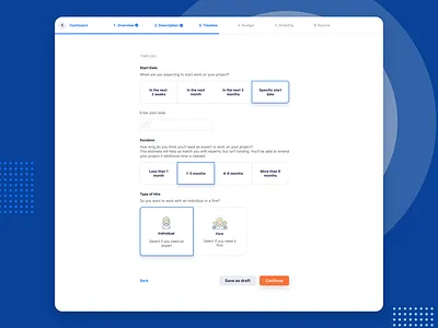 Project Creation Form design figma form options product design ui ux