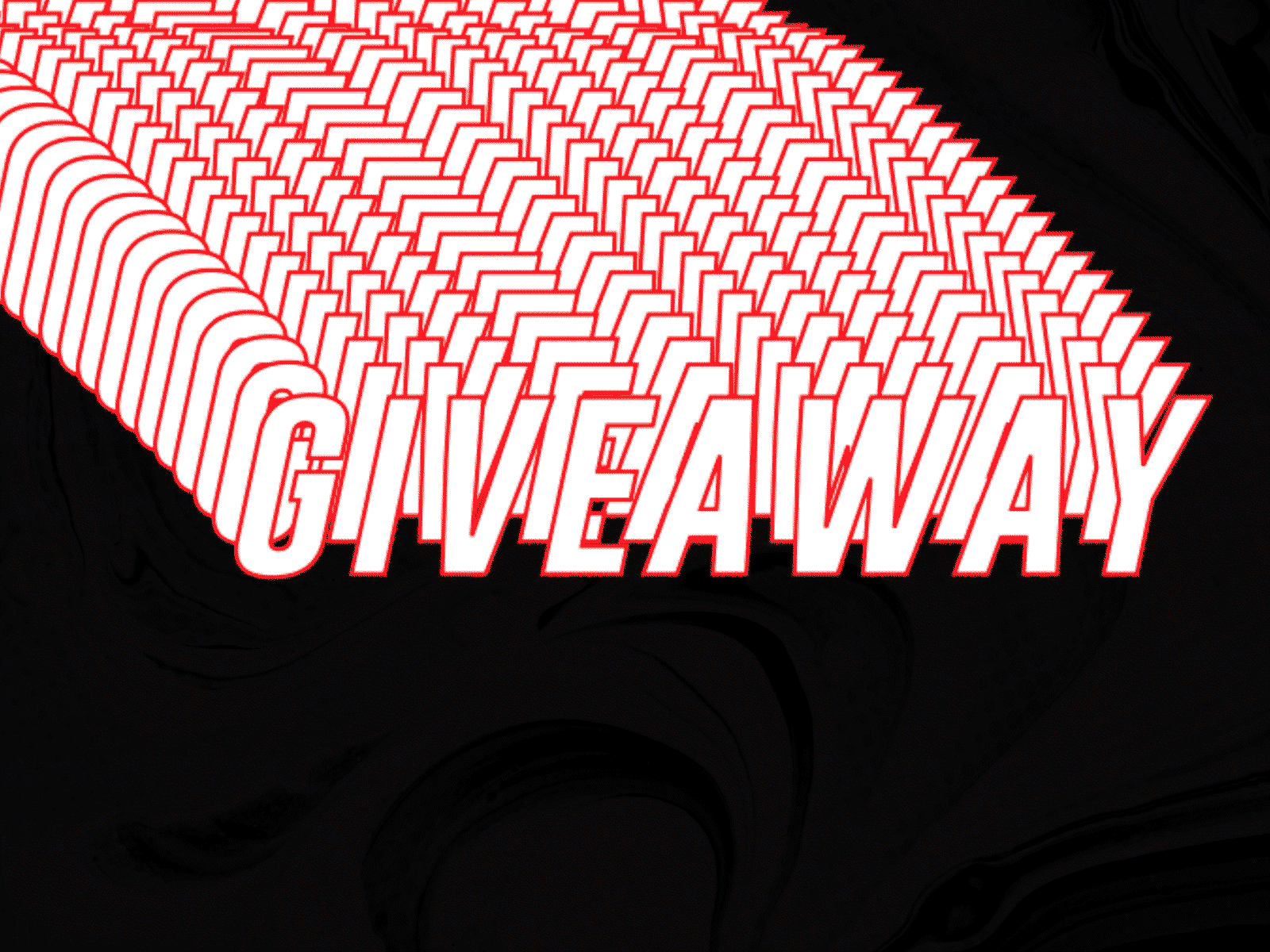 Giveaway! after effects animation color follow up giveaway gradient kinetic text motion motion graphics one after the other rainbow simple animation text typography up and down