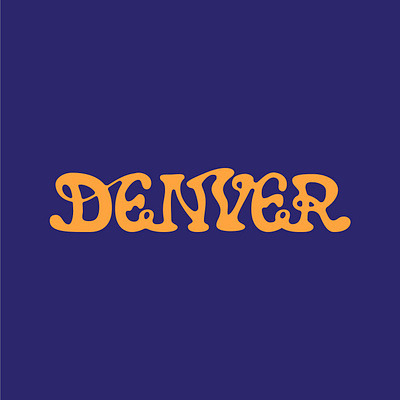 Denver Type Play 001 branding broncos colorado denver design freelance design handlettering lettering logo logotype trippy type typedesign typography vector