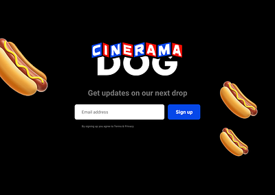DailyUI #1 Sign Up One dailyui food hot dog landing page nft sign up
