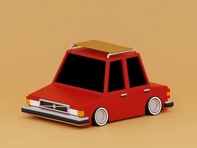 classic lowrider 3d art blender car car culture cartoon cartoon car design lowpoly