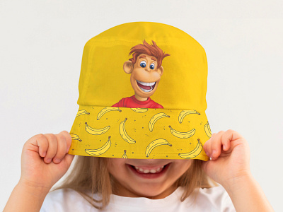 Dannon Danimals banana branding design hat illustration merch monkey