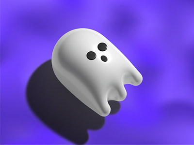 Ghost 3d boo character cute ghost halloween horror illustration illustrator spooky vector