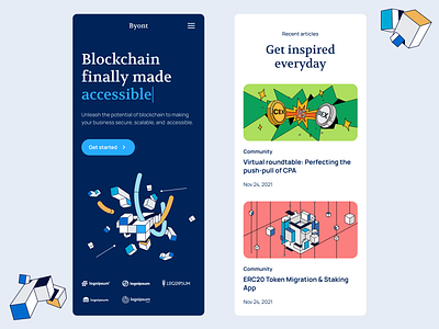 Byont.io - Blockchain Development Agency agency binance bitcoin blockchain branding clean crypto cryptocurrency design digital agency etherium illustration landing page minimalist nft responsive ui ux web website