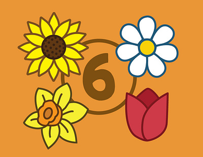 Flower Icons design flat graphic design icon illustration illustrator minimal
