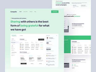 Campaña - Landing Page Campaign campaign charity clean clean layout design landing page landingpage social ui ui design uidesign userinterface ux design uxdesign web design website