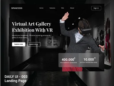 Daily UI Challenge - 003 - Landing Page branding design landingpage metaverse ui