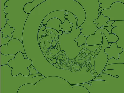 Talking to The Moon anatomy clip studio design graphic design illustration