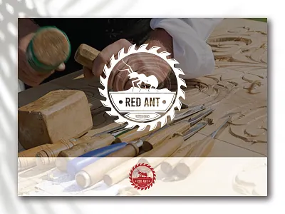 RED ANT Logo Design ant logo classic logo design designer logo emblem logo graphic design logo logo design logo home logo inspiration logo maker modern logo retro logo simple logo unique logo vintage logo wood logo workshop